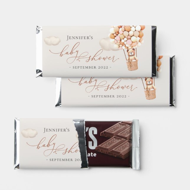 We Can Bearly Wait! Baby Shower Hershey Bar Favors (Front)