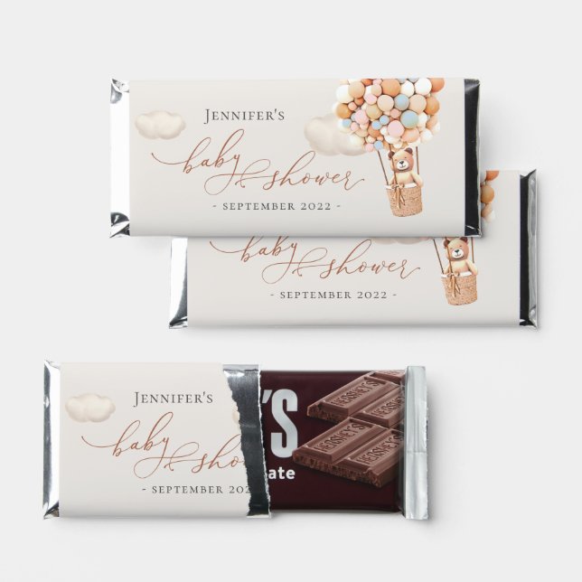 We Can Bearly Wait! Baby Shower Hershey Bar Favors (Front)