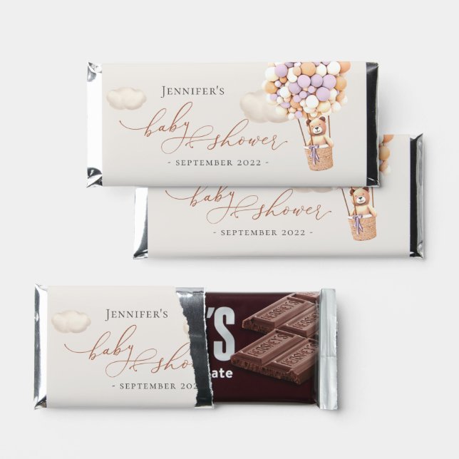 We Can Bearly Wait! Baby Shower Hershey Bar Favors (Front)