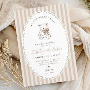 We Can Bearly Wait Baby Shower Invitation
