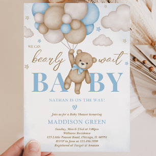 We Can Bearly Wait Baby Shower Invitation
