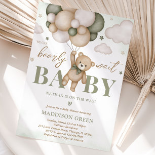 We Can Bearly Wait Baby Shower Invitation