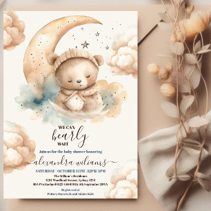 We Can Bearly Wait Baby Shower Invitation