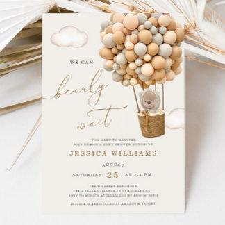We Can Bearly Wait Baby Shower Invitation
