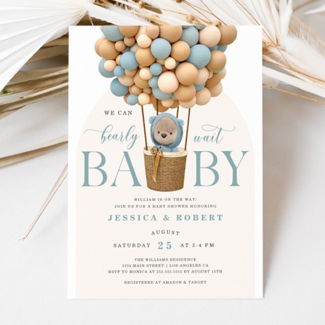We Can Bearly Wait Baby Shower Invitation (Creator Uploaded)