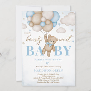 We Can Bearly Wait Baby Shower Invitation
