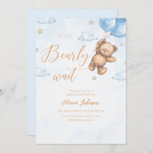 We Can Bearly Wait Baby Shower Invitation