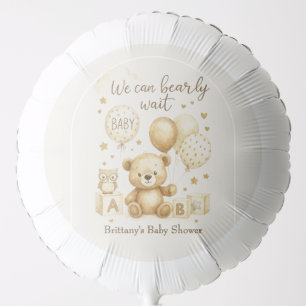 We Can Bearly Wait Baby Shower Invitation Balloon