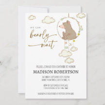 We Can Bearly Wait Baby Shower Invitation JL01