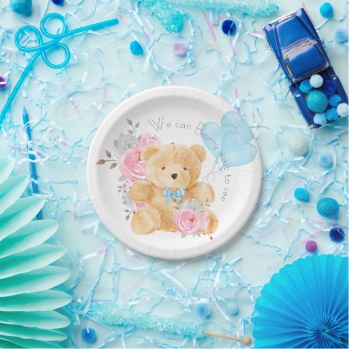 we can bearly wait Baby shower Invitation Paper Plates