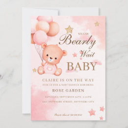 We Can Bearly Wait Baby Shower Invite