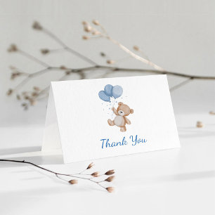 We Can Bearly Wait Baby Shower Letterpress Thank You Card