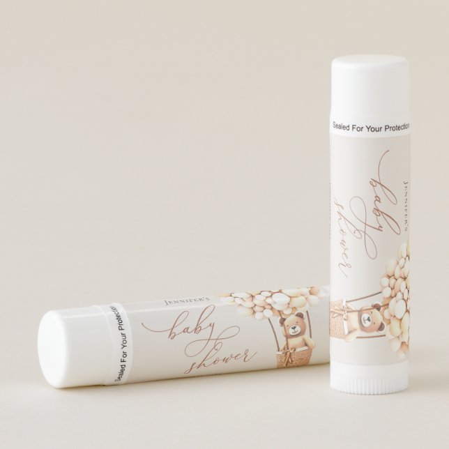 We Can Bearly Wait! Baby Shower Lip Balm (Front)
