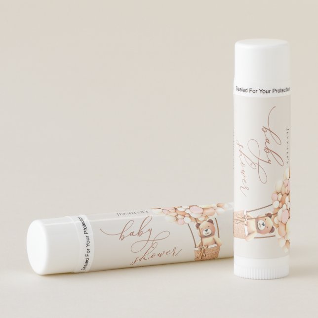We Can Bearly Wait! Baby Shower Lip Balm (Front)
