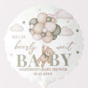 We Can Bearly Wait Baby Shower Medium Balloon