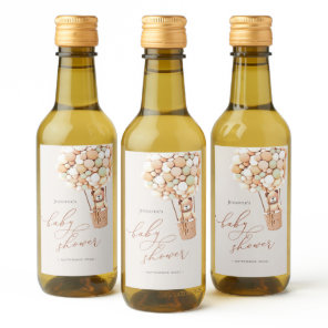 We Can Bearly Wait! Baby Shower Mini Wine Label
