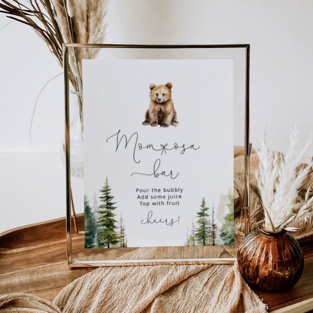 We can bearly wait baby shower Mom-osa bar sign (Creator Uploaded)
