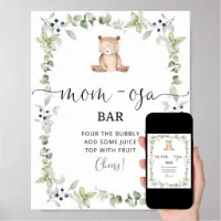 Blush Pink Baby Shower Mimosa Bar Sign Printable - Just Simply Mom