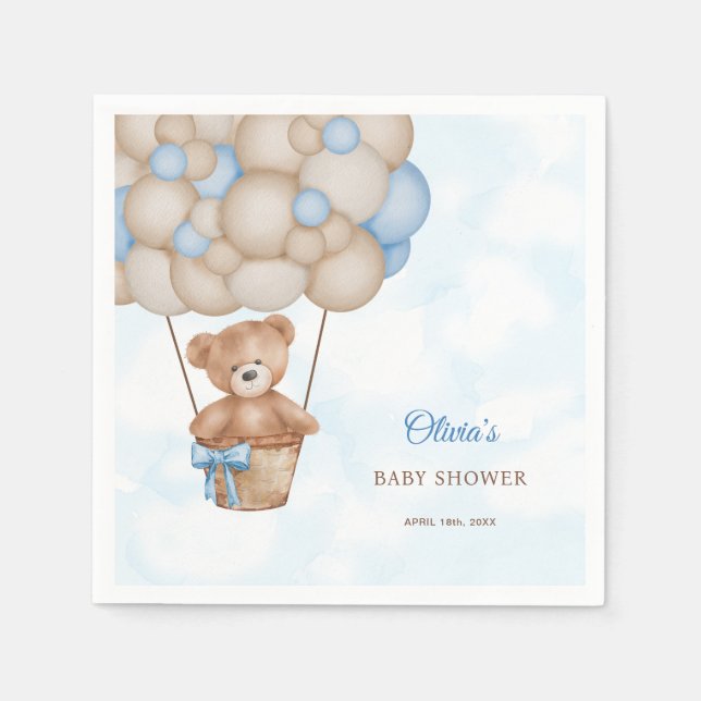 We Can Bearly Wait Baby Shower Napkins (Front)