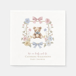 we can bearly wait baby shower  napkins