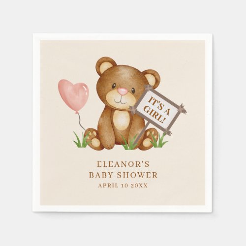 We Can Bearly Wait Baby Shower  Napkins