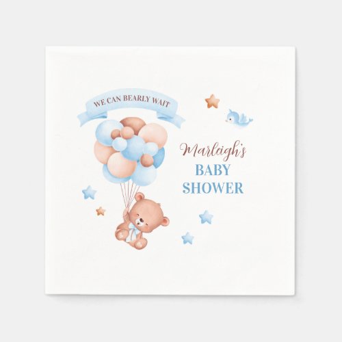 We Can Bearly Wait Baby Shower Napkins