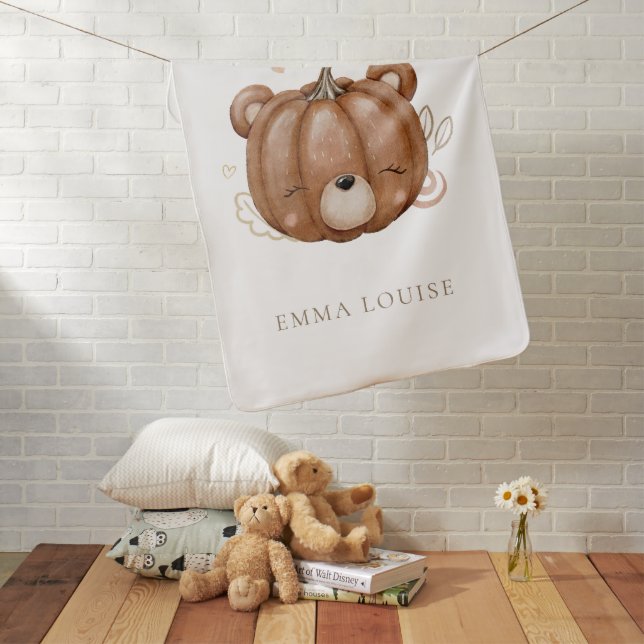 We Can Bearly Wait Baby Shower Neutral  Blanket (In Situ)