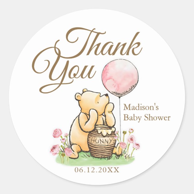 We Can Bearly Wait Baby Shower Neutral Classic Round Sticker (Front)