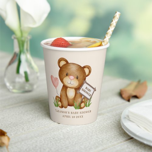 We Can Bearly Wait Baby Shower Paper cup