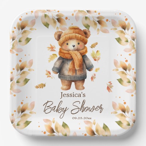 We Can Bearly Wait Baby Shower  Paper Plates