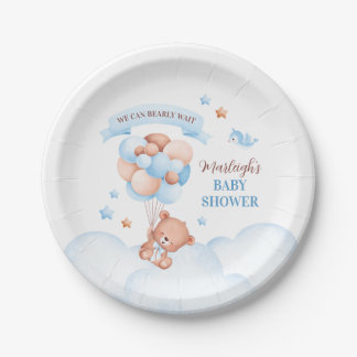 We Can Bearly Wait Baby Shower Paper Plates