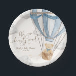 We Can Bearly Wait Baby Shower Paper Plates<br><div class="desc">These plates feature a soft hot air balloon teddy bear design and modern fonts. The script heading is an image that cannot be edited. All of the other text is fully editable. For more advanced customization of this design,  simply select the "Customize It" button above.</div>