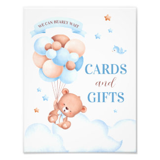 We Can Bearly Wait Baby Shower Photo Print
