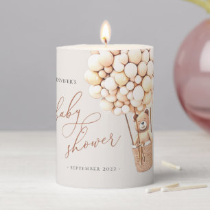 We Can Bearly Wait! Baby Shower Pillar Candle