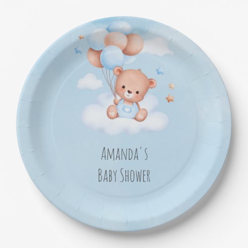We Can Bearly Wait  Baby Shower Plate