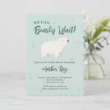 We Can Bearly Wait Baby Shower | Polar Bear