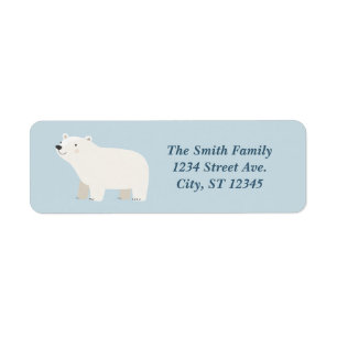 We Can Bearly Wait Baby Shower   Polar Bear Label