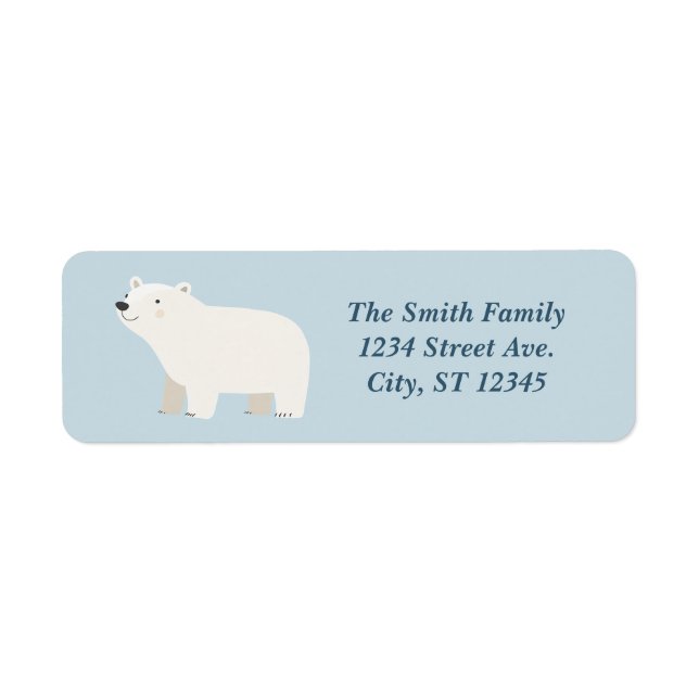We Can Bearly Wait Baby Shower | Polar Bear Label (Front)
