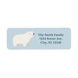 We Can Bearly Wait Baby Shower Polar Bear Label