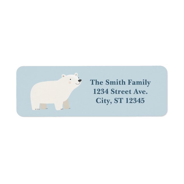 We Can Bearly Wait Baby Shower | Polar Bear Label (Front)