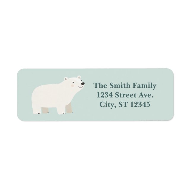 We Can Bearly Wait Baby Shower | Polar Bear Label (Front)