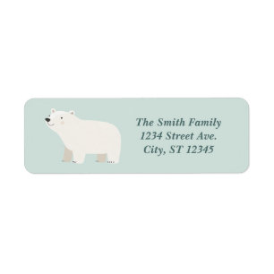 We Can Bearly Wait Baby Shower Polar Bear Label