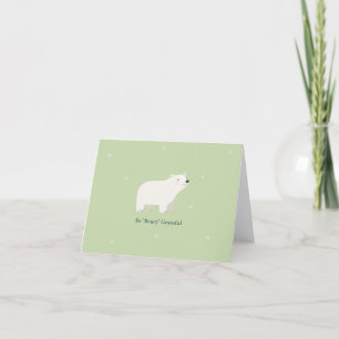 We Can Bearly Wait Baby Shower Polar Bear Letterpress Thank You Card
