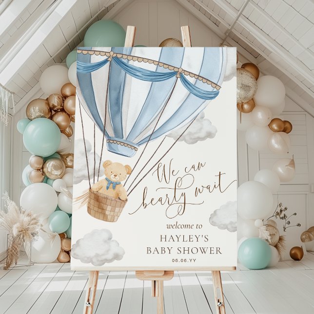 We Can Bearly Wait Baby Shower Poster (Creator Uploaded)