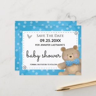 We Can Bearly Wait Baby Shower Save the Date Invit