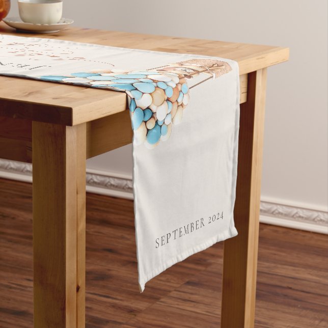 We Can Bearly Wait! Baby Shower Short Table Runner (In Situ)