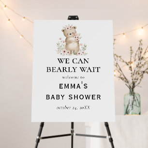 We Can Bearly Wait Baby Shower Sign – emma