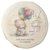 We Can Bearly Wait Baby Shower Sugar Cookie (Front)