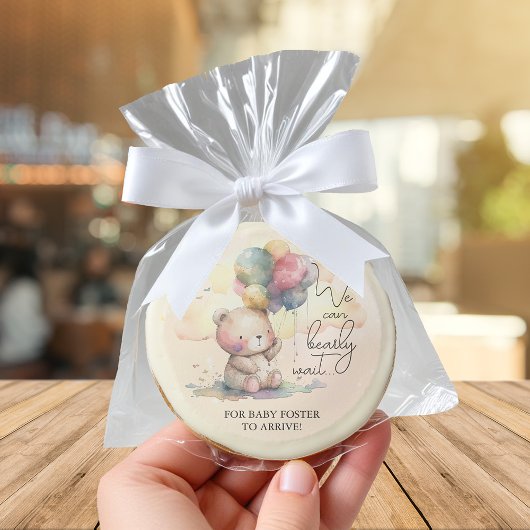 We Can Bearly Wait Baby Shower Sugar Cookie