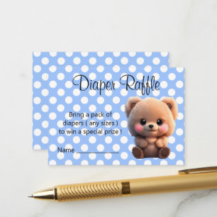 We can Bearly Wait Baby Shower teddy bear Enclosure Card